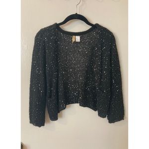 Soft black sequined cardigan from Divided